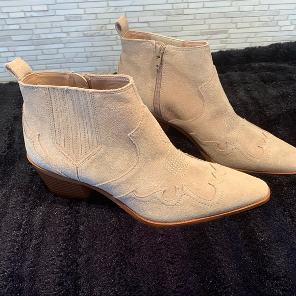 Zara suede cowboy booties - Picture 2 of 4